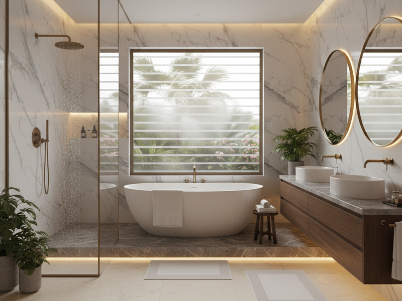 Luxury master bathroom interior design